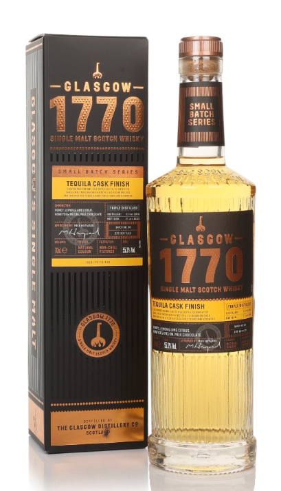 Glasgow 1770 Tequila Cask Finish Triple Distilled Single Malt Scotch Whisky | 700ML