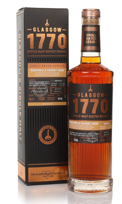 Glasgow 1770 Manzanilla Sherry Cask Unpeated Single Malt Scotch Whisky | 700ML
