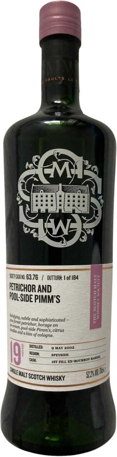 Glentauchers 2002 SMWS 63.76 Petrichor and pool-side Pimm's 19 Year Old 2021 Release (Cask #63.76) Single Malt Scotch Whisky | 700ML at CaskCartel.com
