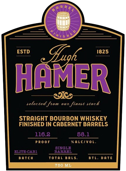 Hugh Hamer Finished in Cabernet Barrels Straight Bourbon Whiskey