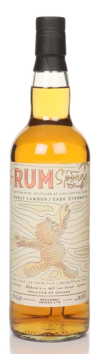 Uitvlugt 33 Year Old 1990 Rum Sponge Edition #26 Decadent Drinks | 700ML