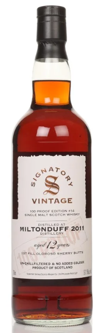 Miltonduff 12 Year Old 2011 100 Proof Edition #14 Signatory Single Malt Scotch Whisky | 700ML at CaskCartel.com