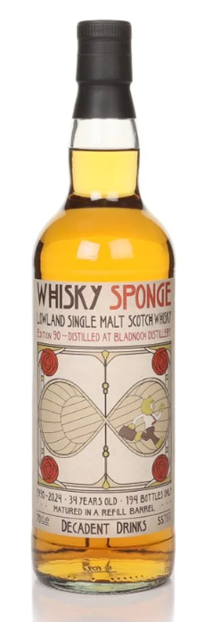 Bladnoch 34 Year Old 1990 Whisky Sponge Edition #90 Decadent Drinks Single Malt Scotch Whisky | 700ML at CaskCartel.com