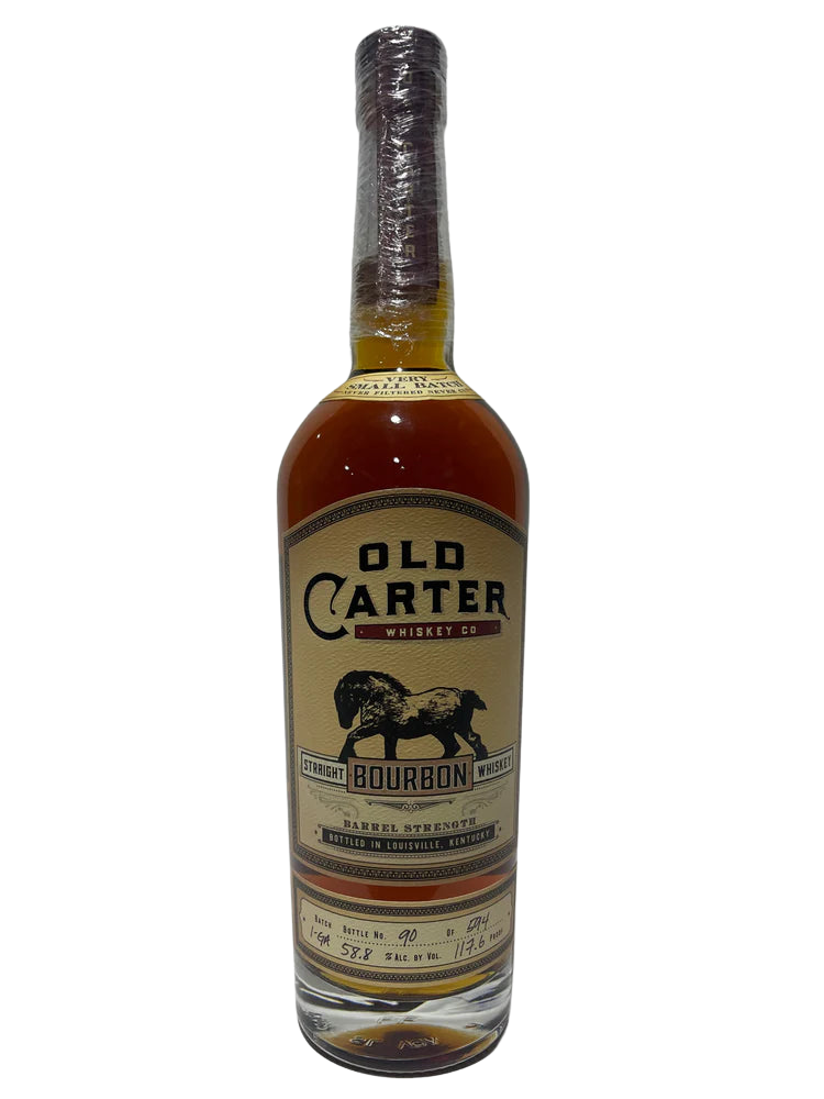 Old Carter Very Small Batch 1-GA Barrel strength Straight Bourbon 117.6 Proof Bottle 90 of 594 at CaskCartel.com