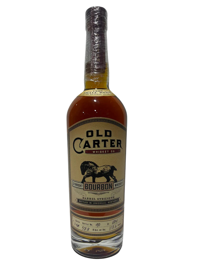 Old Carter Very Small Batch 1-GA Barrel strength Straight Bourbon 117.6 Proof Bottle 90 of 594 at CaskCartel.com