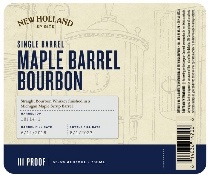 New Holland | Maple Barrel Bourbon Whiskey | 2024 Release
