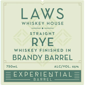 Laws Experiential Barrel Straight Rye Finished in a Brandy Barrel at CaskCartel.com