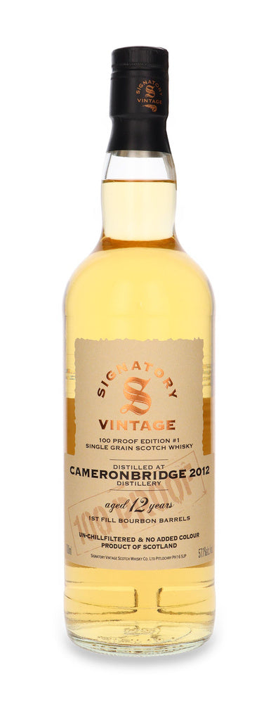 Cameronbridge 12 Year Old 100 PROOF Edition #1 Signatory Vintage Single Grain Scotch Whisky | 700ML at CaskCartel.com