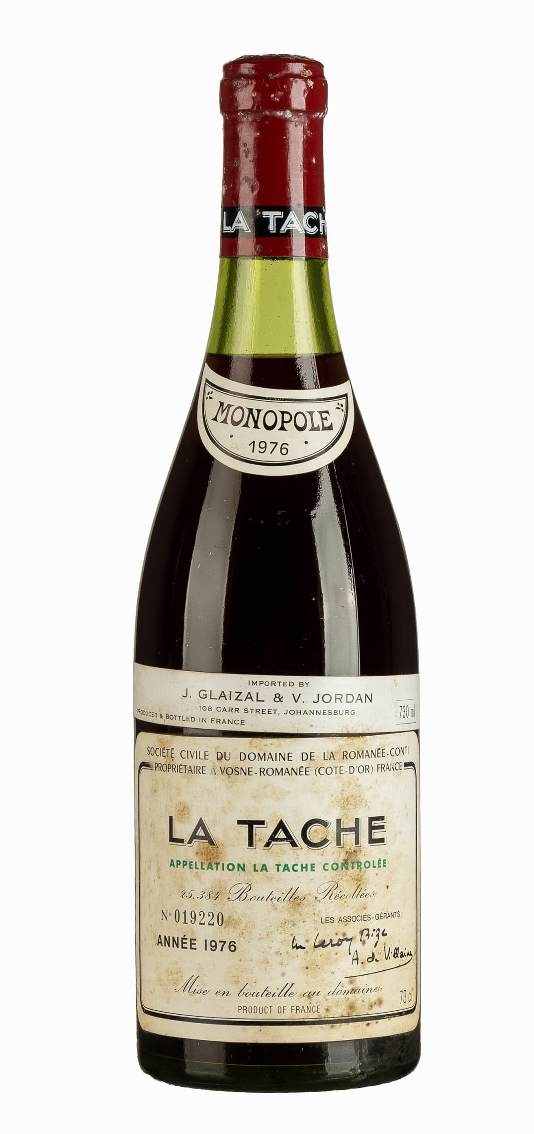 1976 | Domaine de la Romanée-Conti | La Tache at CaskCartel.com
