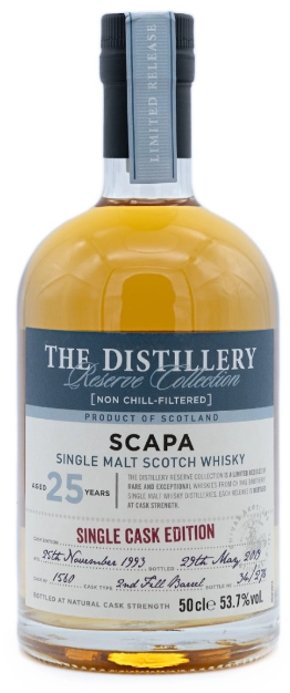 Scapa 25 Year Old 2nd Fill Barrel #1560 Distillery Reserve Collection Single Malt Scotch Whisky | 500ML at CaskCartel.com