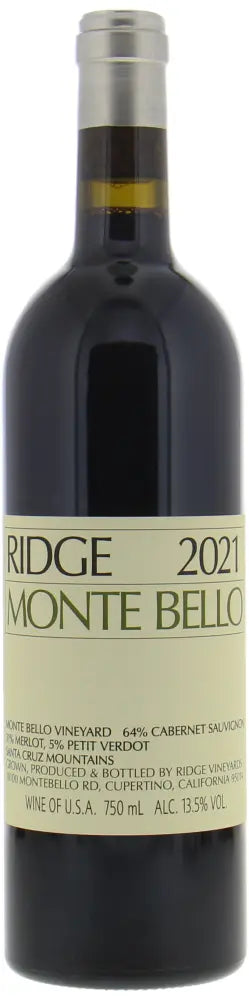 2021 | Ridge Vineyards | Monte Bello at CaskCartel.com
