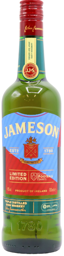 Jameson Classic Football Shirts Tranmere Rovers 91 Irish Whiskey | 700ML at CaskCartel.com