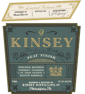 Kinsey Peat Finish Wheated Bourbon Whiskey at CaskCartel.com