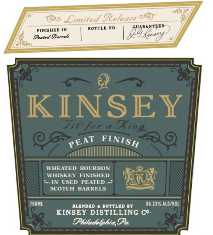 Kinsey Peat Finish Wheated Bourbon Whiskey