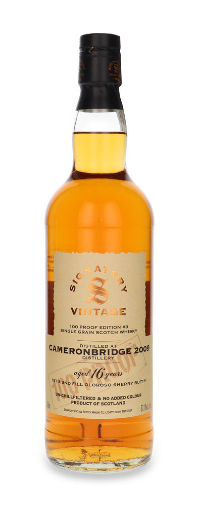 Cameronbridge 16 Year Old 100 PROOF Edition #3 Signatory Vintage Single Grain Scotch Whisky | 700ML at CaskCartel.com