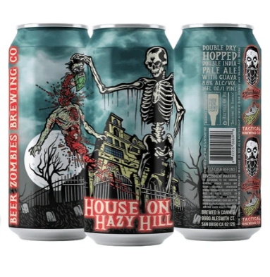 Beer Zombies Brewing Co. House On Hazy Hill DIPA Beer | (4)*475ML at CaskCartel.com