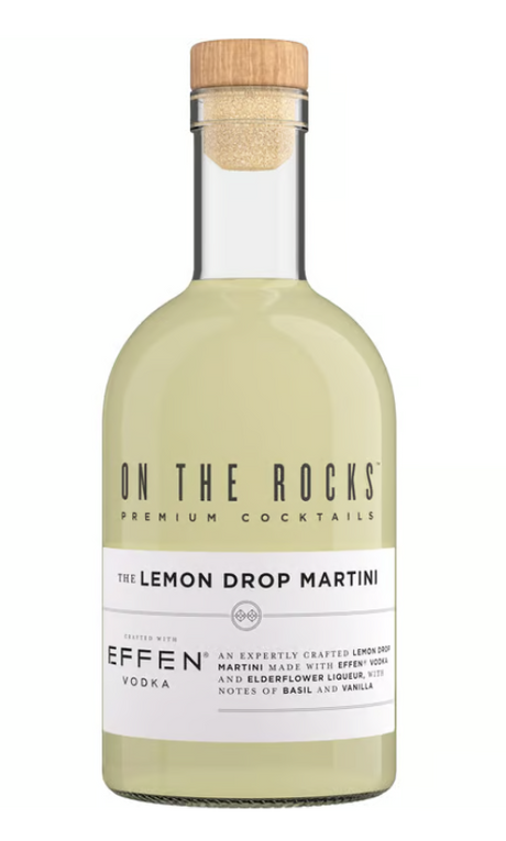 On The Rocks & Effen Vodka | The Lemon Drop Martini | 375ML at CaskCartel.com
