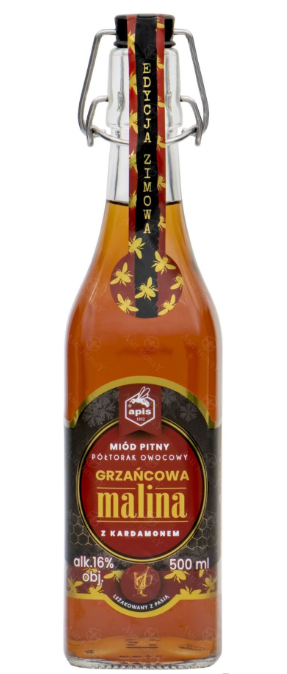 Miod Pitny Połtorak Grzancowa Malina z Kardamonem | 500ML at CaskCartel.com