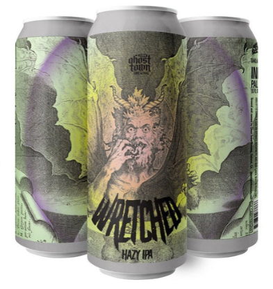 Ghost Town Brewing Wretched Hazy IPA Beer | (4)*473ML at CaskCartel.com