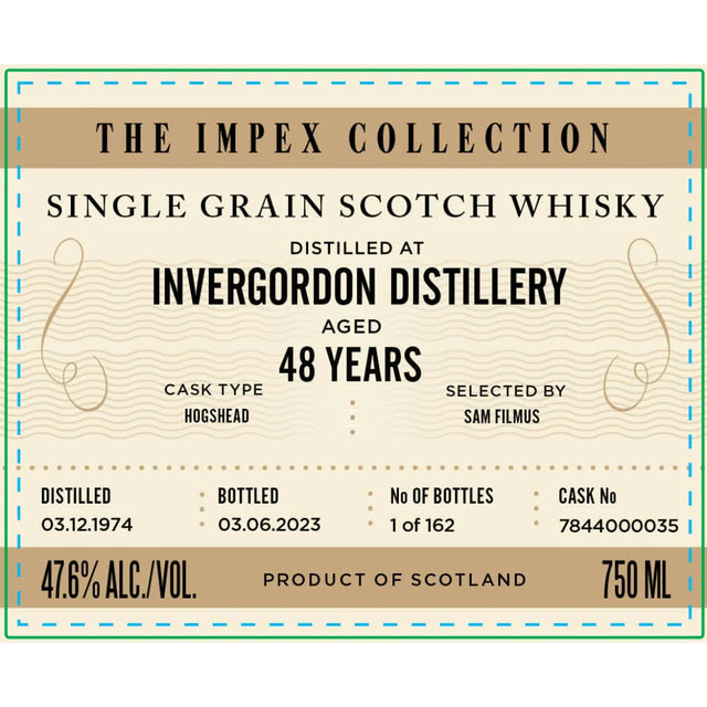 The ImpEx Collection Invergordon Distillery 48 Year Old 1974 at CaskCartel.com