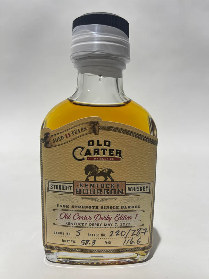 Old Carter Derby Edition 1 Single Barrel Aged 14 years Bottle #220 of 287 Barrel #5 | 100ML
