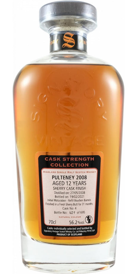 Pulteney 12 Year Old (D.2008, B.2021) Signatory Vintage Scotch Whisky | 700ML at CaskCartel.com