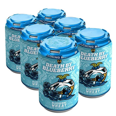 Belching Beaver Death by Blueberry Wheat Ale Beer | (6)*355ML at CaskCartel.com