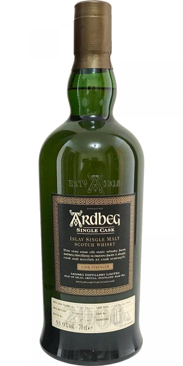 Ardbeg 2000 Cask Strength Single Cask Single Malt Scotch Whisky at CaskCartel.com