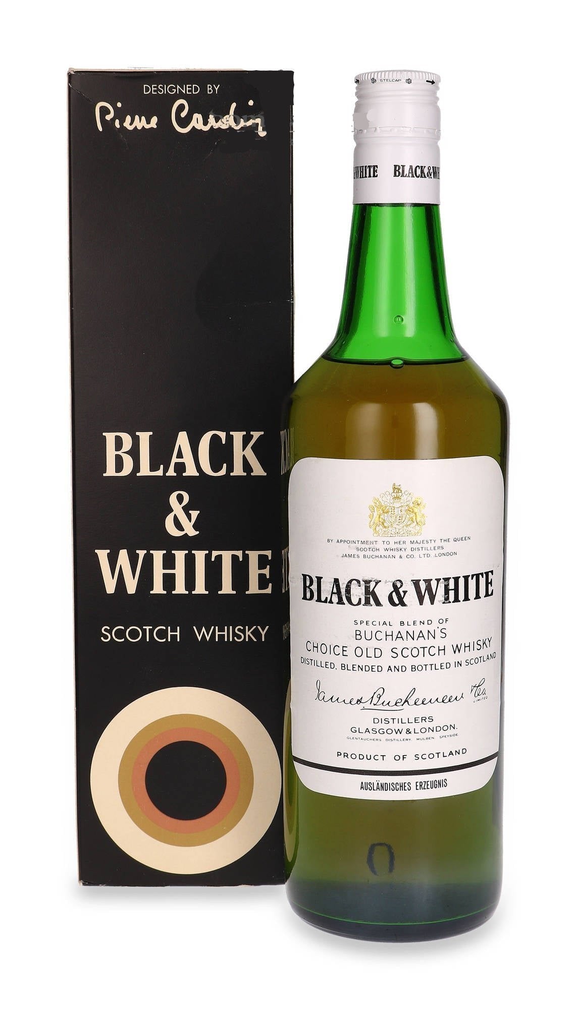 Black & White Designed by Pierre Cardin Buchanan's Scotch Whisky at CaskCartel.com
