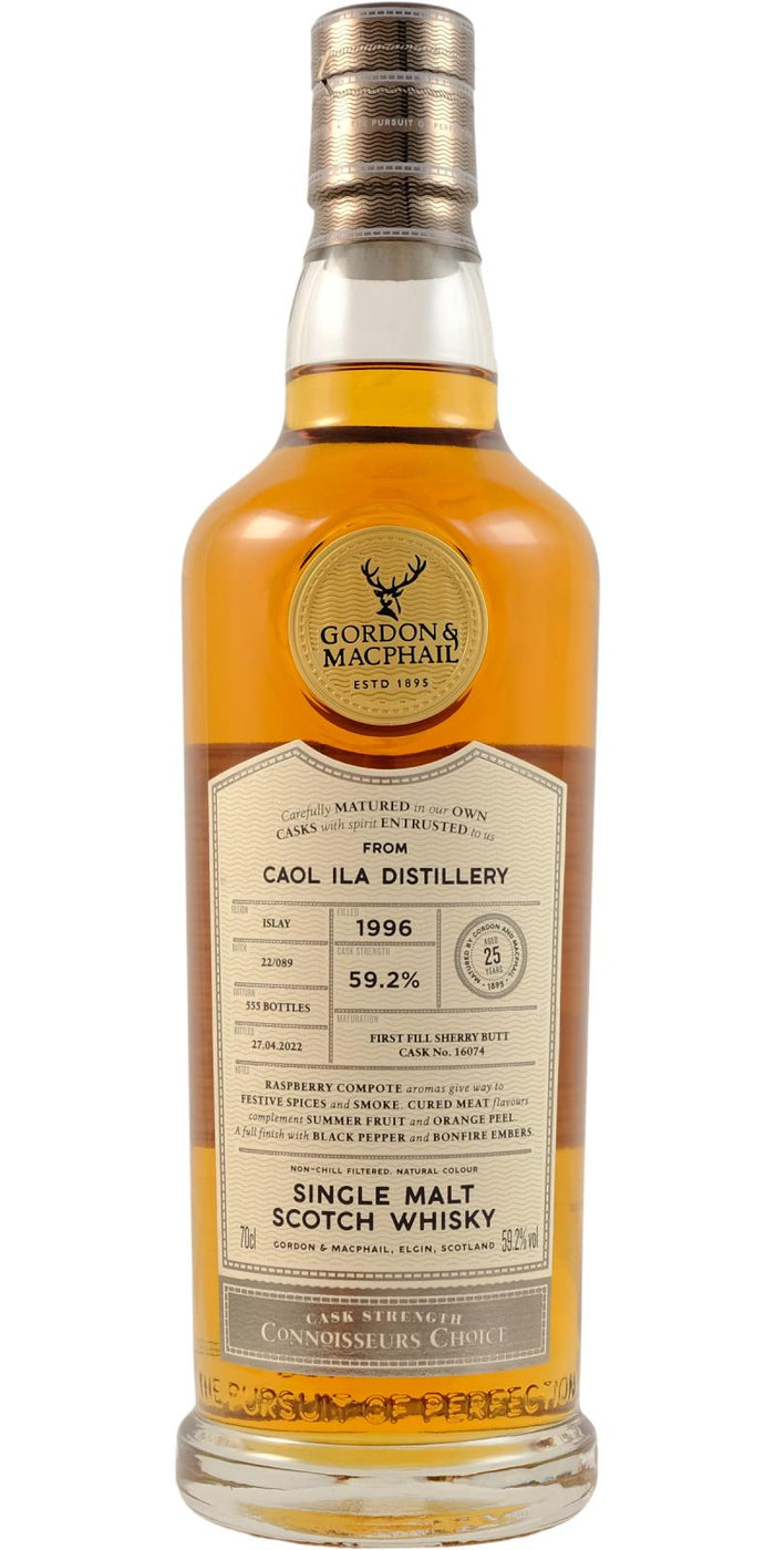 Caol Ila 25 Year Old 1996 Connoisseurs Choice Gordon & MacPhail Single Malt Scotch Whisky | 700ML