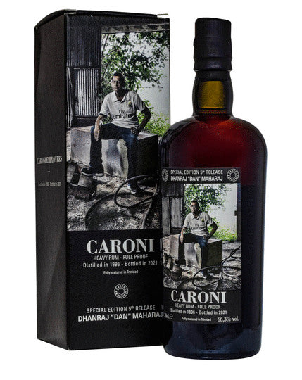 Caroni 1996 Velier Full Proof Heavy Dhanraj Dan Maharaj Rum | 700ML at CaskCartel.com