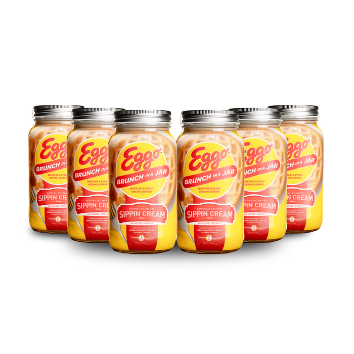 Sugarlands Shine | Eggo Nog Sippin’ Cream | Brunch in a Jar | Limited Edition 2023 | (6) CASE