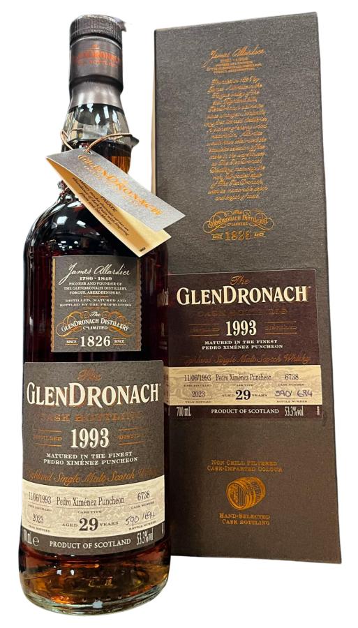 GlenDronach 29 Year Old (D.1993, B.2023) PX Puncheon Cask # 6738 Scotch Whisky | 700ML at CaskCartel.com