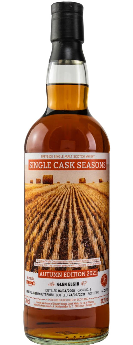 Glen Elgin 2008 SV Single Cask Seasons - Autumn 2021  2021 Release (Cask #2) Single Malt Scotch Whisky | 700ML at CaskCartel.com