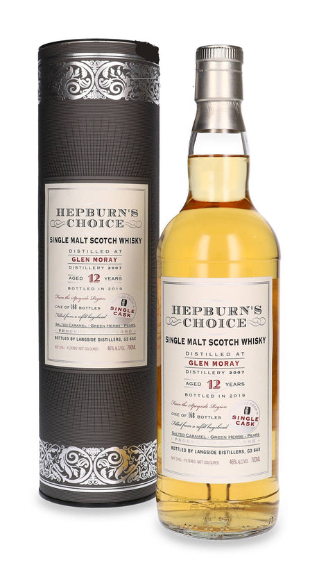 Glen Moray 12 Year Old (D.2007, B.2019) Hepburn's Choice Scotch Whisky | 700ML at CaskCartel.com