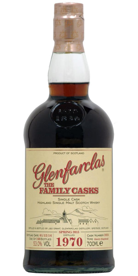 Glenfarclas 1970 (cask 2026) Family Cask Spring 2015 Release Scotch Whisky | 700ML at CaskCartel.com