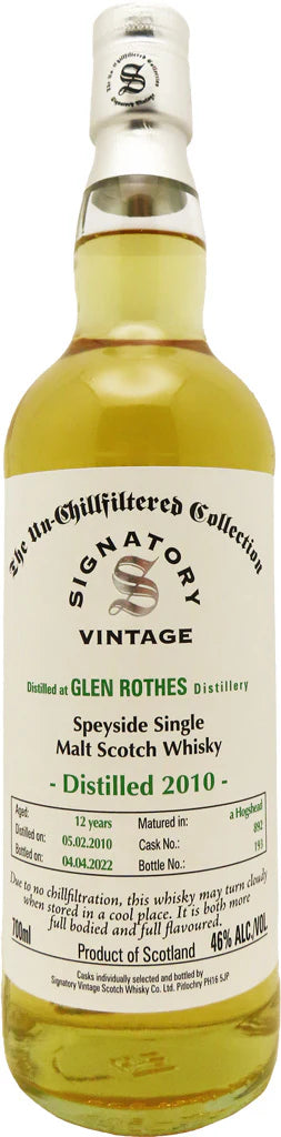Glenlossie 2010 (Signatory Vintage) World (12 Year Old) Single Malt Scotch Whisky | 700ML at CaskCartel.com