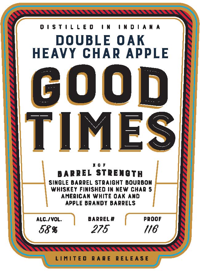 Good Times Double Oak Heavy Char Apple Finish Bourbon Whisky at CaskCartel.com