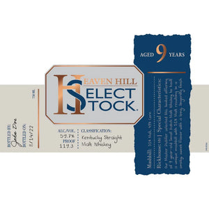 Heaven Hill Select Stock 9 Year Old Malt Straight Bourbon Whiskey at CaskCartel.com