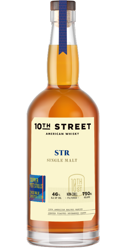 10th Street STR Malted Barley Double Distilled Single Barrel Single Malt American Whiskey at CaskCartel.com