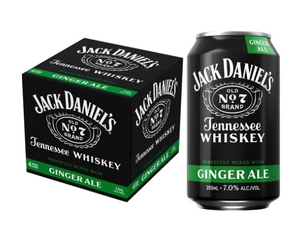 Jack Daniel's Jack and Ginger Cocktail | 4x355ML | 2024 New Release at CaskCartel.com