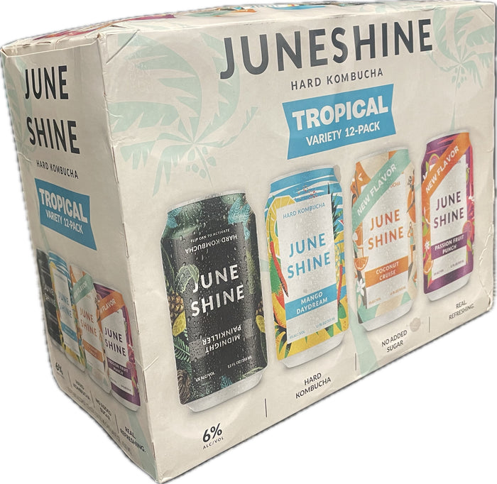 Juneshine Hard Kombucha Tropical Variety Pack | (12)*355ML
