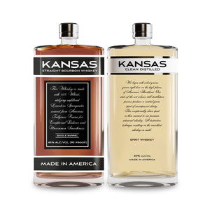 Kansas Straight Bourbon Whiskey + Kansas Clean Distilled Whiskey | (2) Bottle Bundle