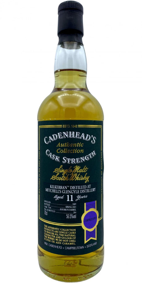 Kilkerran 2009 CA Authentic Collection 11 Year Old 2021 Release Single Malt Scotch Whisky | 700ML at CaskCartel.com