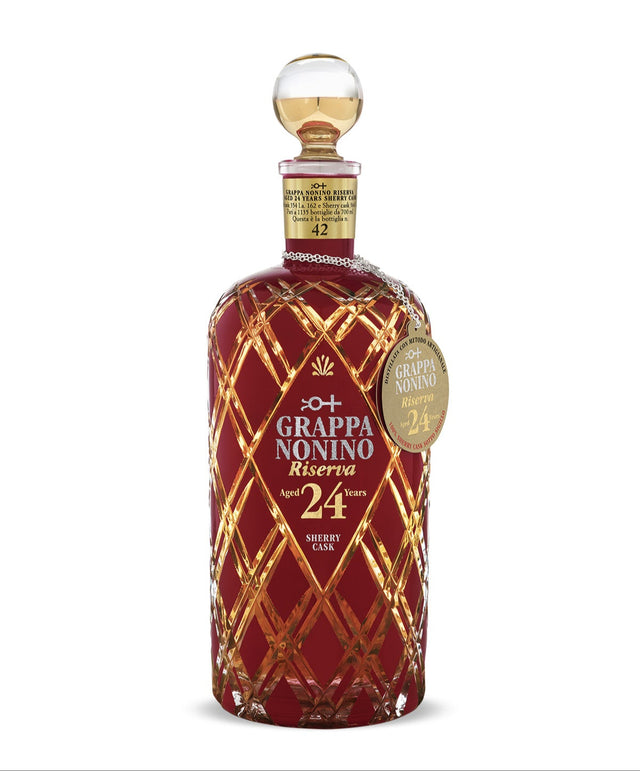 Nonino Riserva 24 Year Old 100% Sherry Cask Grappa Brandy | 700ML at CaskCartel.com