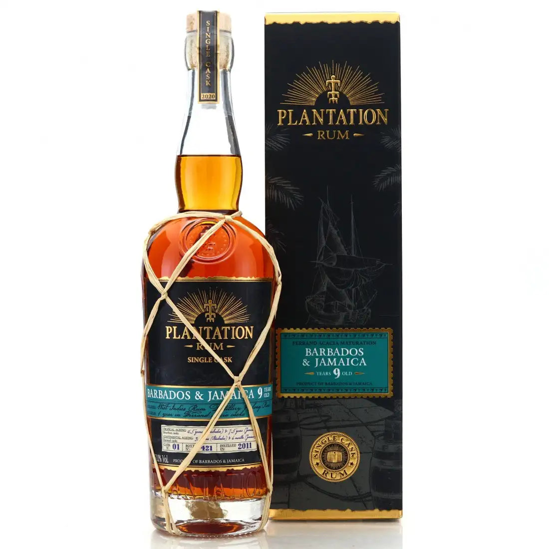 Plantation Barbados & Jamaica 9 Year Old - Single Cask Rum | 700ML at CaskCartel.com