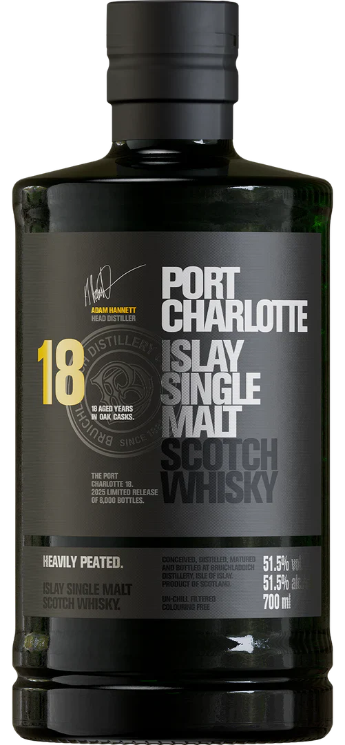 Port Charlotte 18 Year Old 2025 Release Single Malt Scotch Whisky | 700ML at CaskCartel.com 