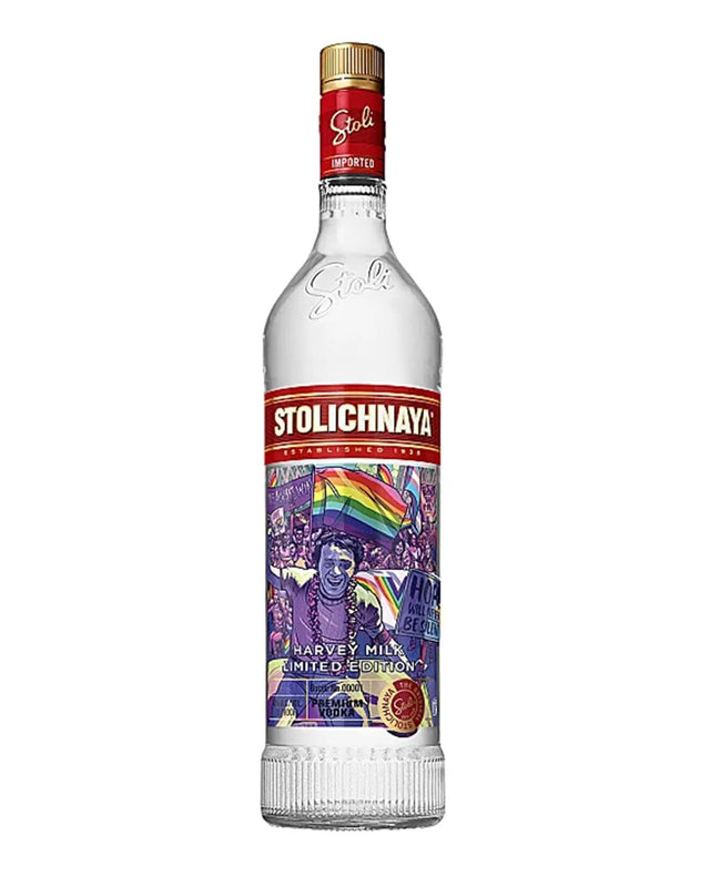 Stolichnaya Harvey Milk Limited Edition Plain Vodka | 700ML at CaskCartel.com