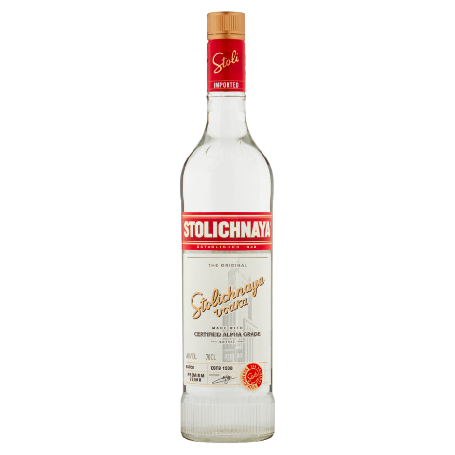 Stolichnaya Red Label Plain Vodka | 700ML at CaskCartel.com