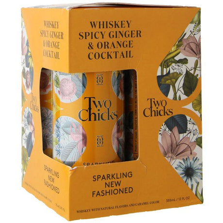 Two Chicks Whiskey Spicy Ginger & Orange Cocktail | 4x355ML at CaskCartel.com